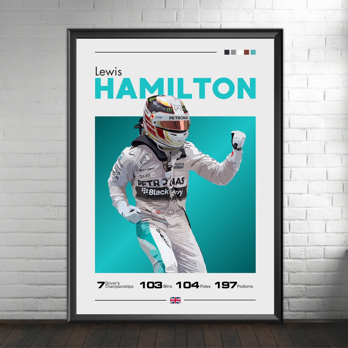 Lewis Hamilton Mercedes-Benz F1 Poster