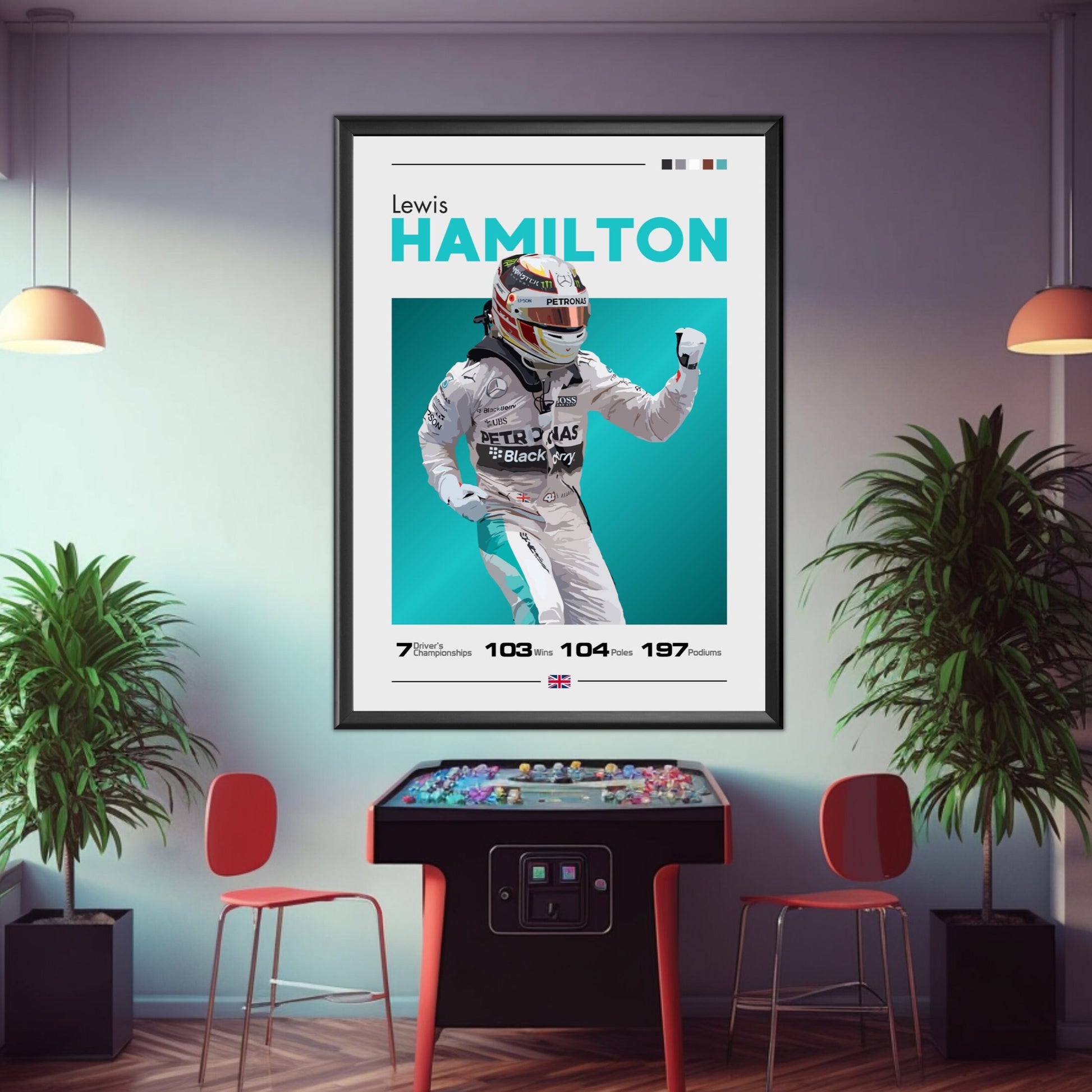 Lewis Hamilton Mercedes-Benz F1 Poster