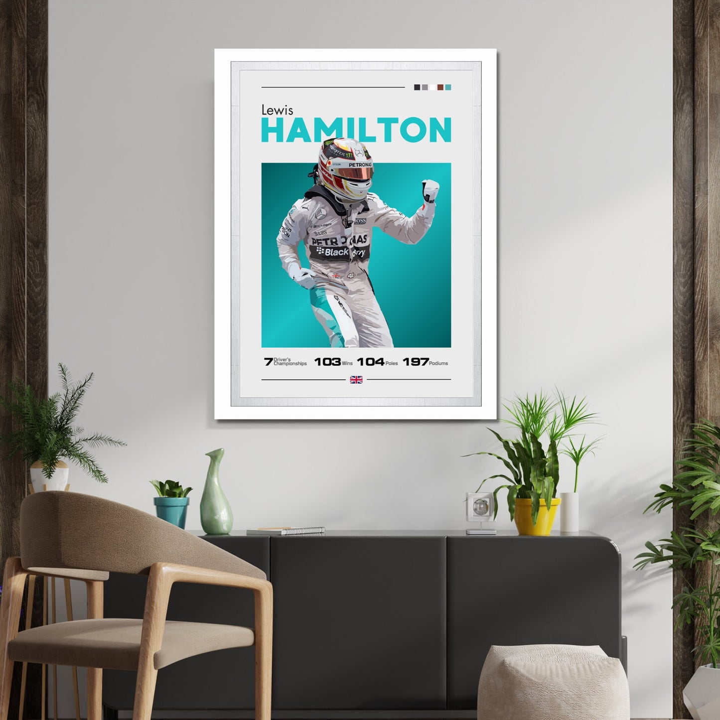 Lewis Hamilton Mercedes-Benz F1 Poster