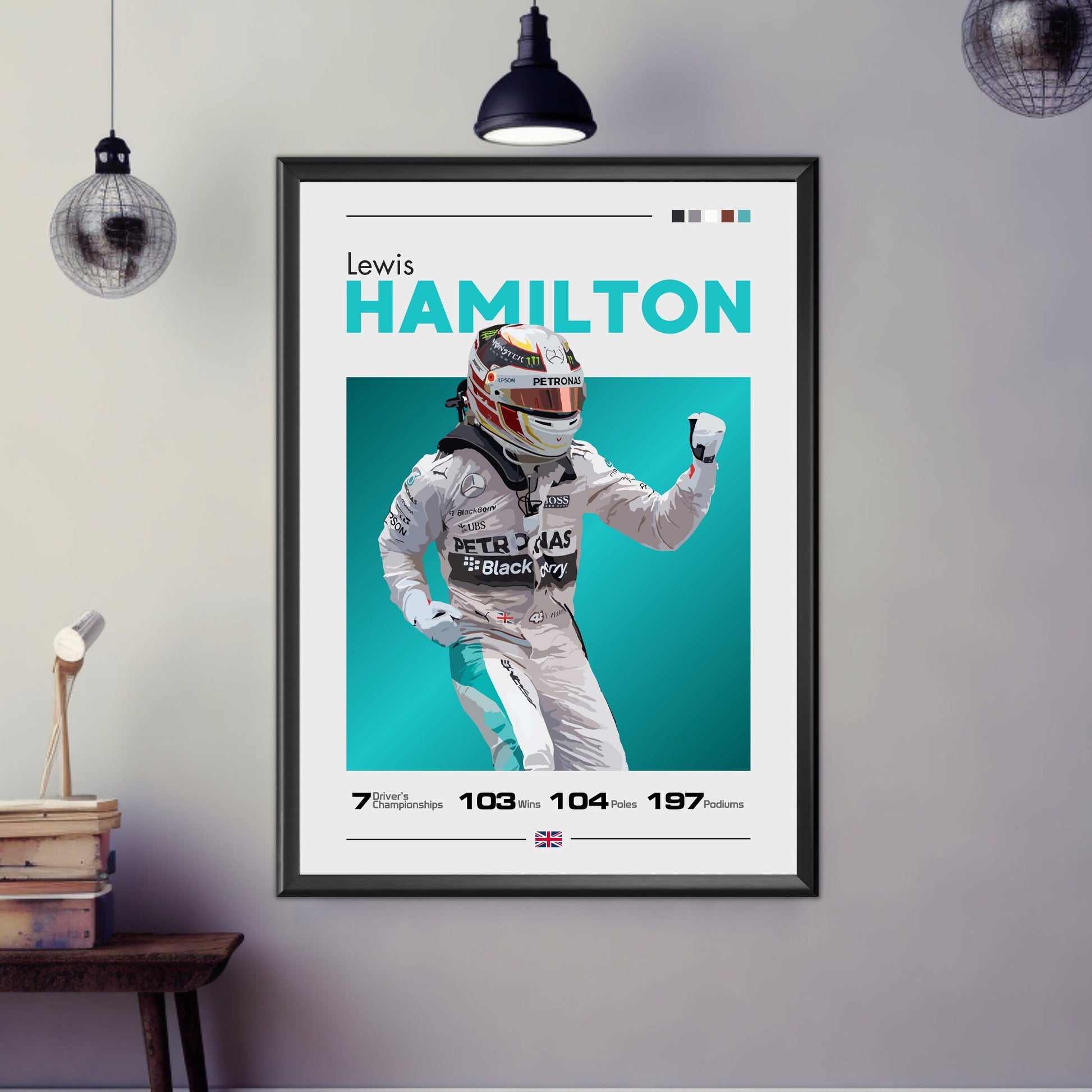 Lewis Hamilton Mercedes-Benz F1 Poster