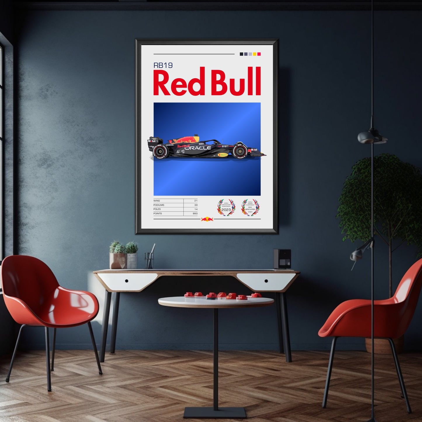 Red Bull RB19 Poster, F1 Print