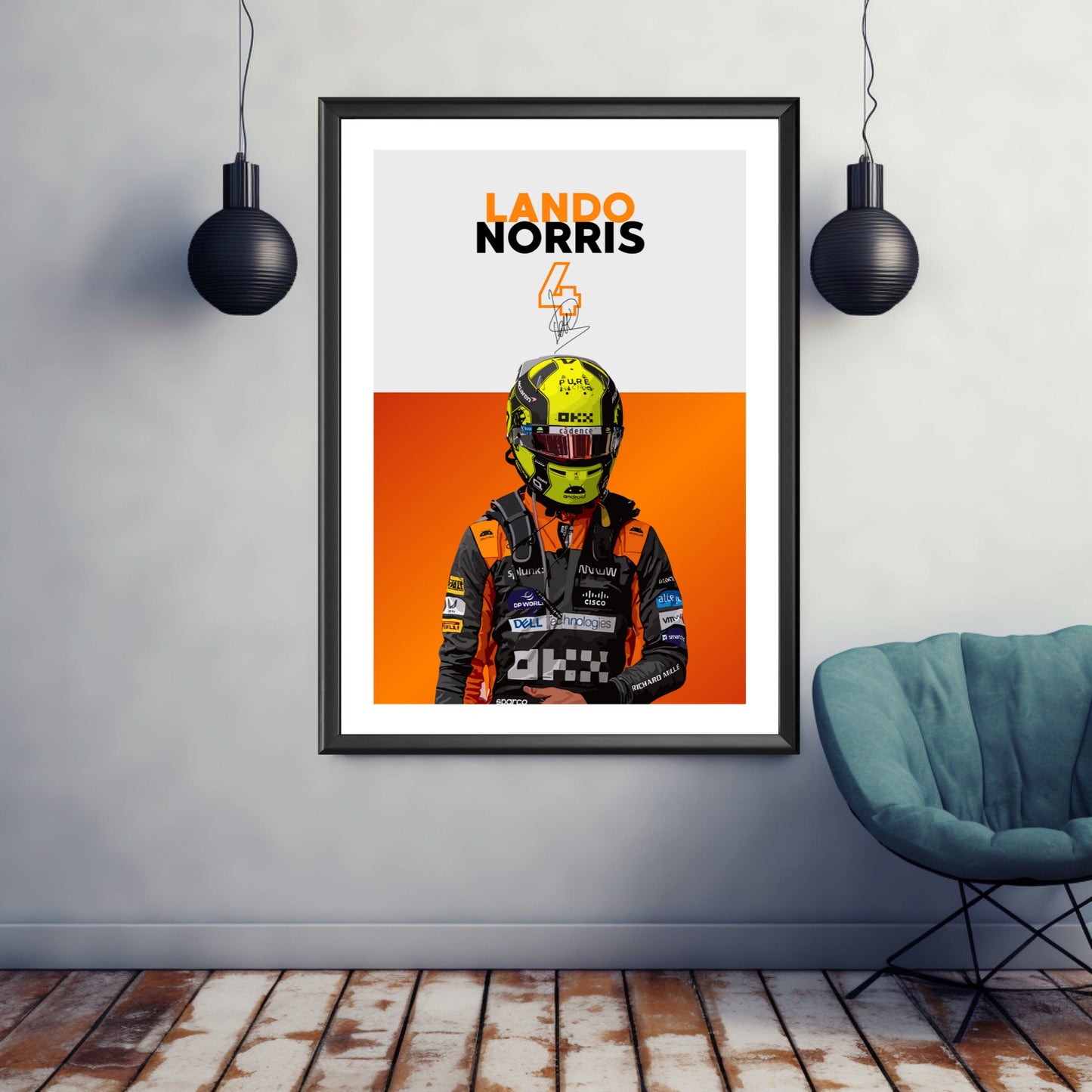 Lando Norris Print, F1 Poster