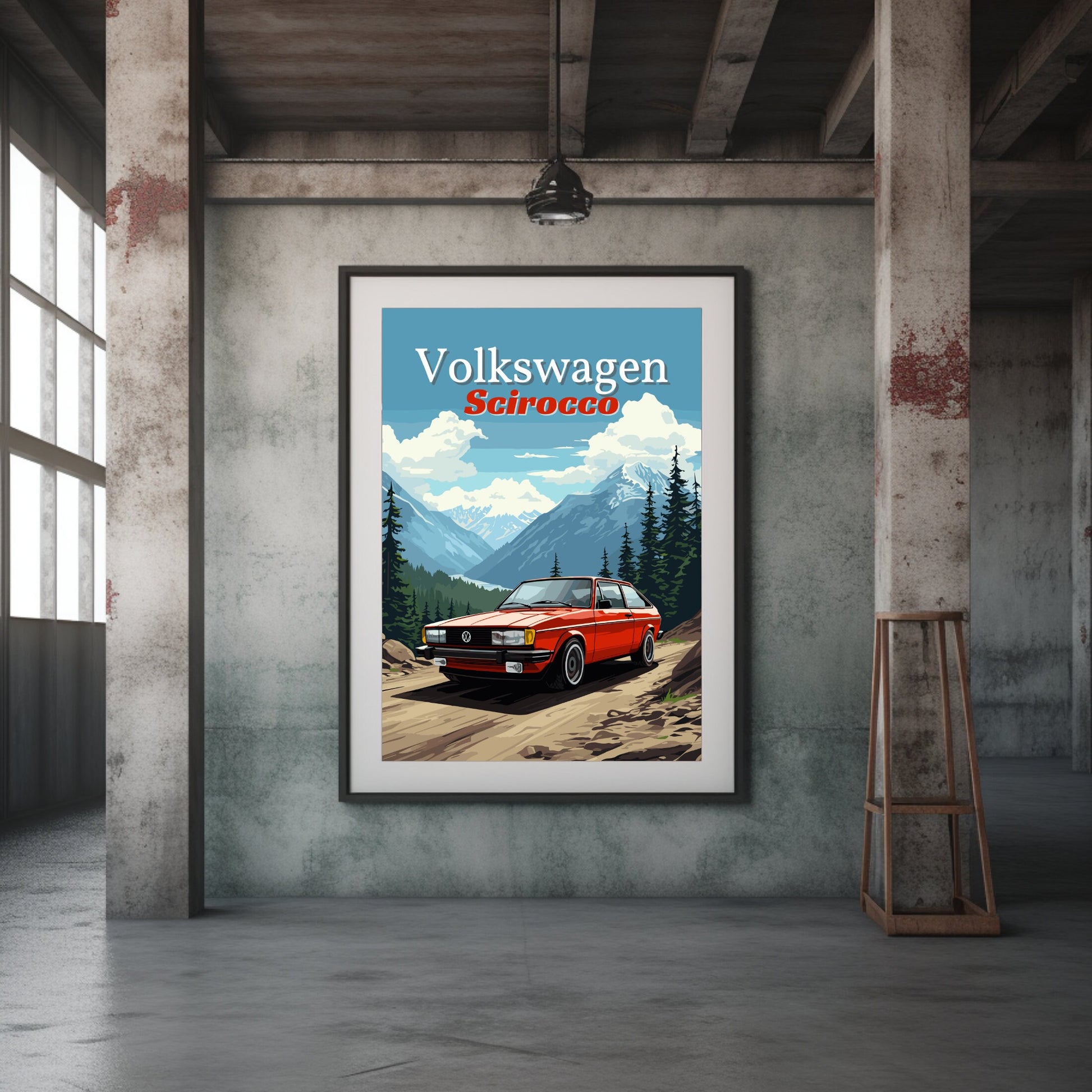 Volkswagen Scirocco Poster, 1980s