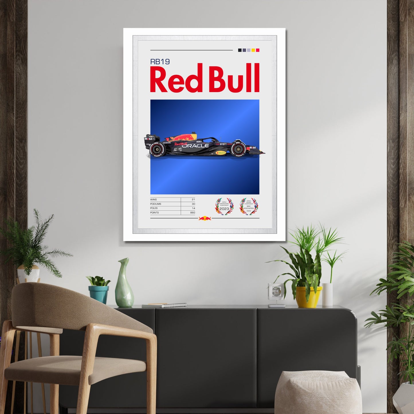 Red Bull RB19 Poster, F1 Print