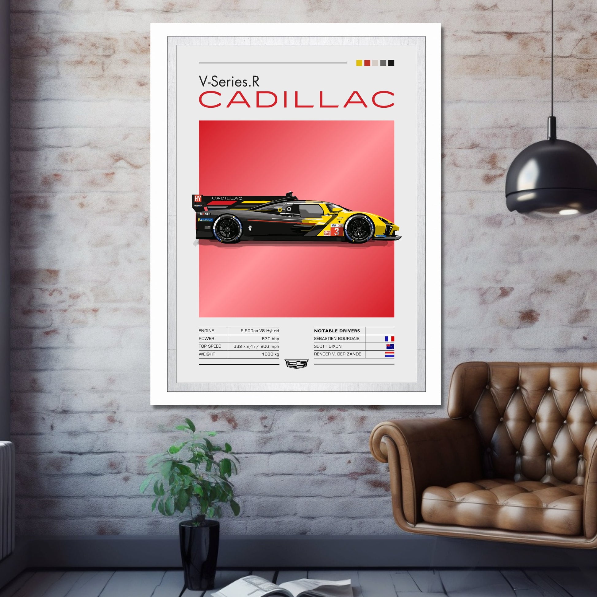 Cadillac V Series.R Print, Cadillac V Series.R Poster, Car Print, Car Art, Race Car Print, Car Poster, 24h of Le Mans, Hypercar Print