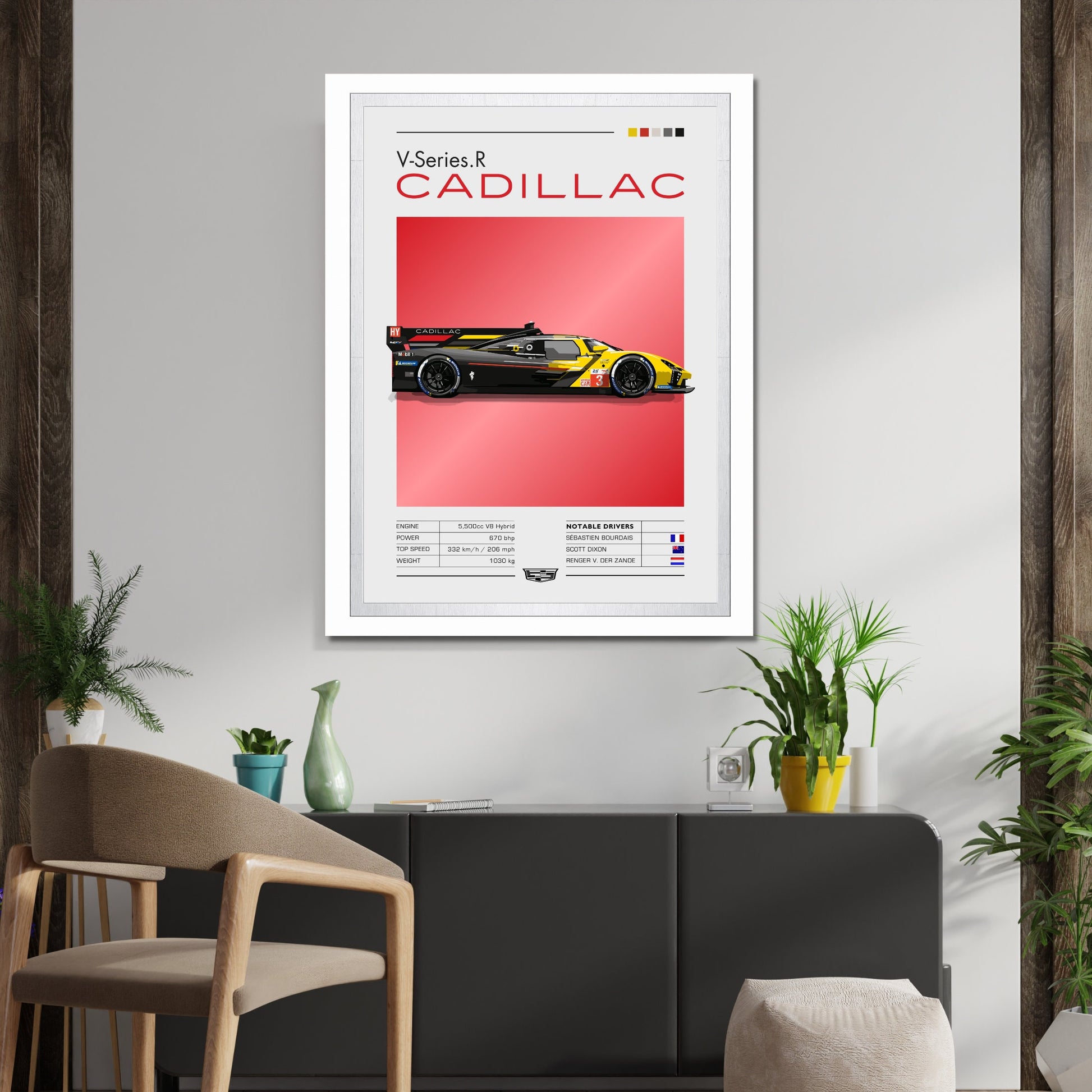 Cadillac V Series.R Print, Cadillac V Series.R Poster, Car Print, Car Art, Race Car Print, Car Poster, 24h of Le Mans, Hypercar Print