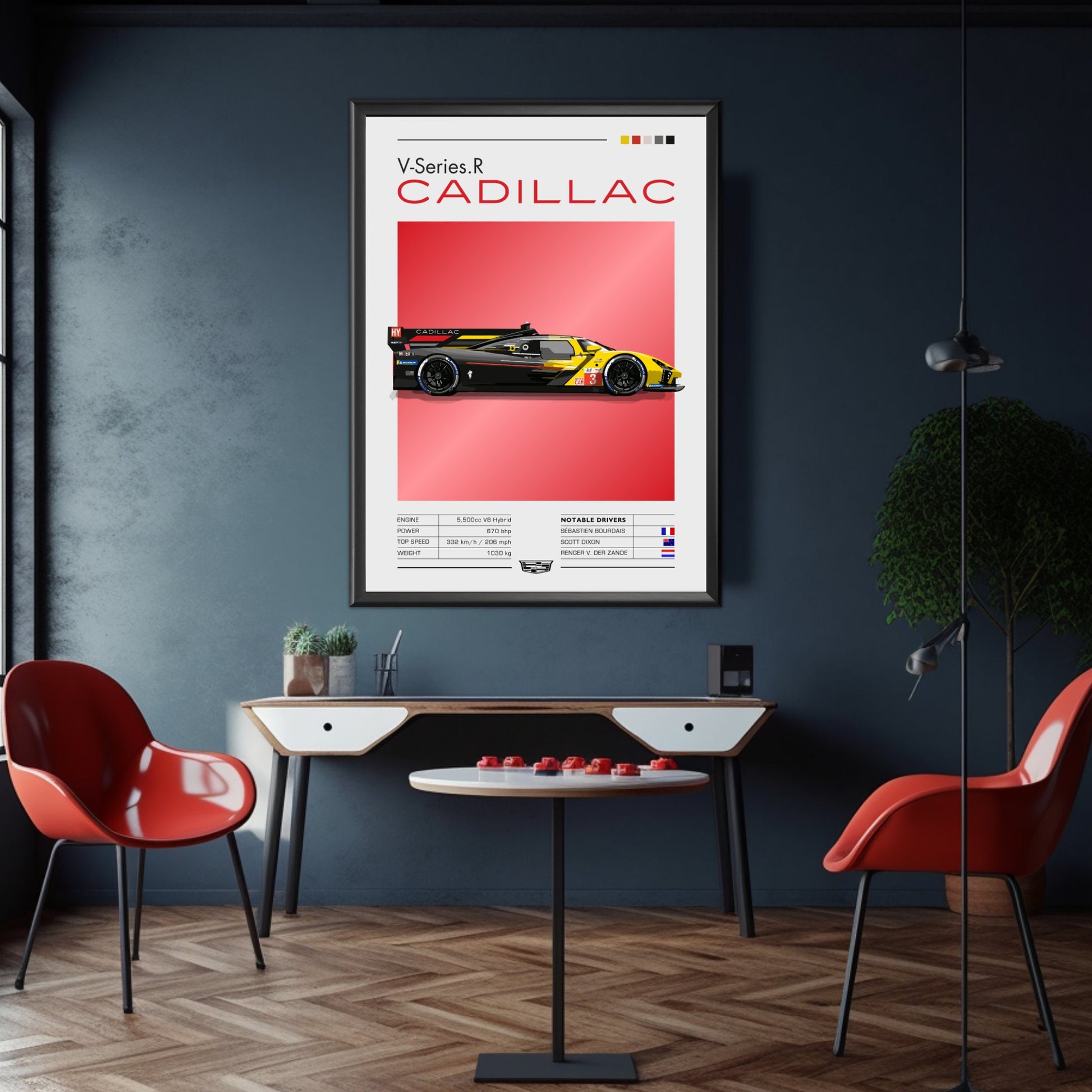 Cadillac V Series.R Print, Cadillac V Series.R Poster, Car Print, Car Art, Race Car Print, Car Poster, 24h of Le Mans, Hypercar Print