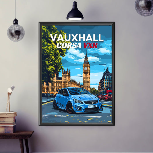 Vauxhall Corsa VXR Print, Car Print, Vauxhall Corsa VXR Poster, Car Poster, Car Art, Modern Classic, Sports Car, Opel Poster, Opel Print