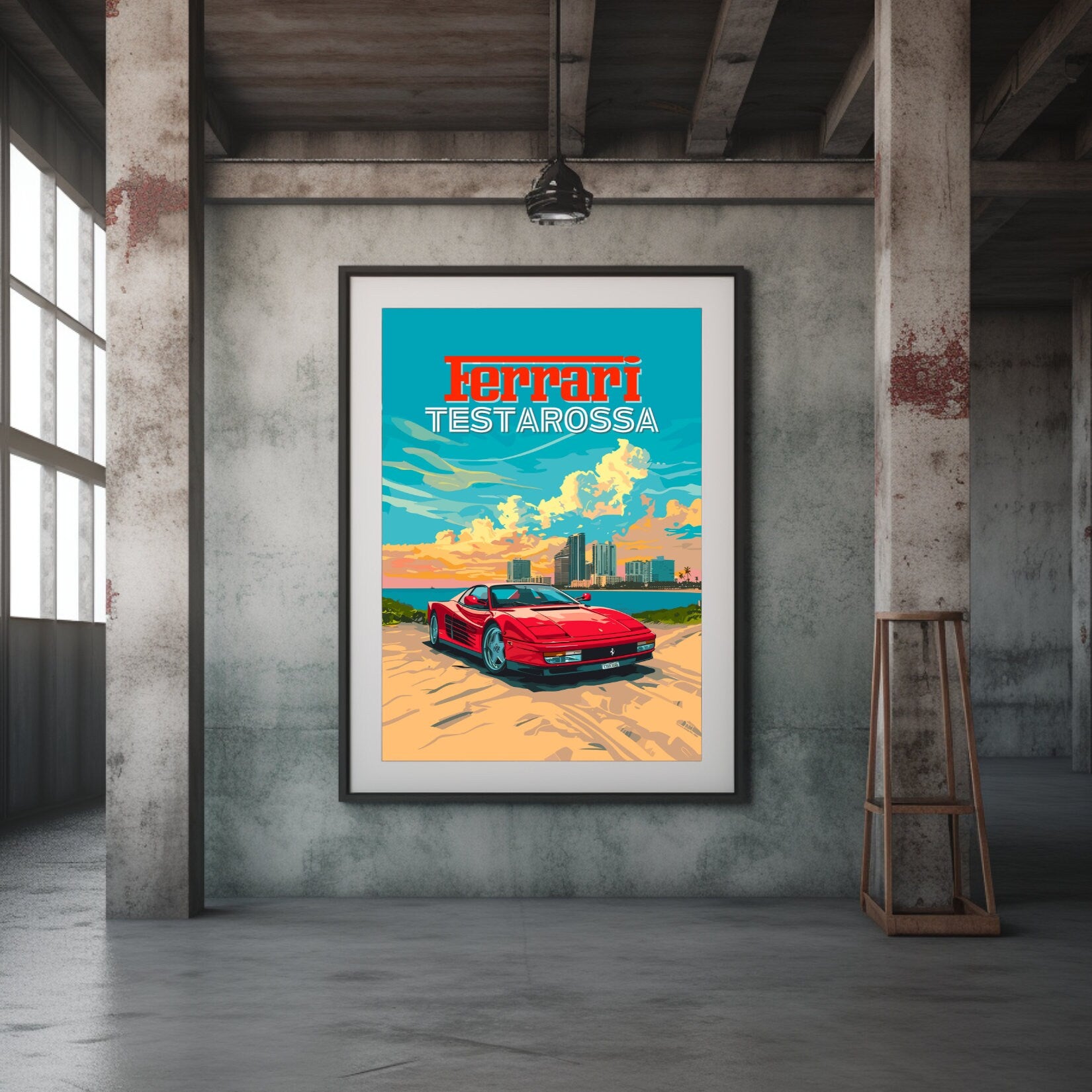 Ferrari Testarossa Poster