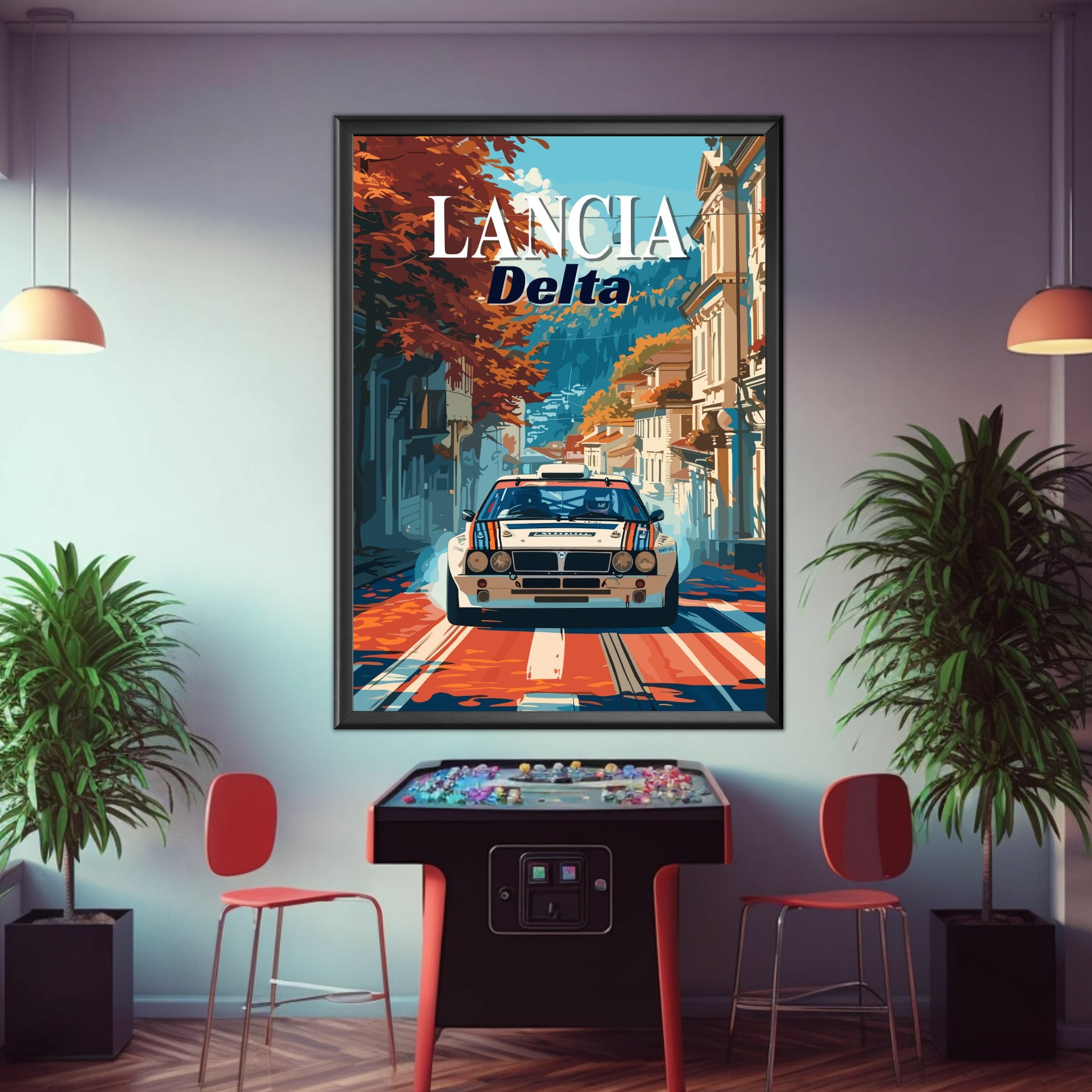 Lancia Delta Integrale Print, 1990s Car Print