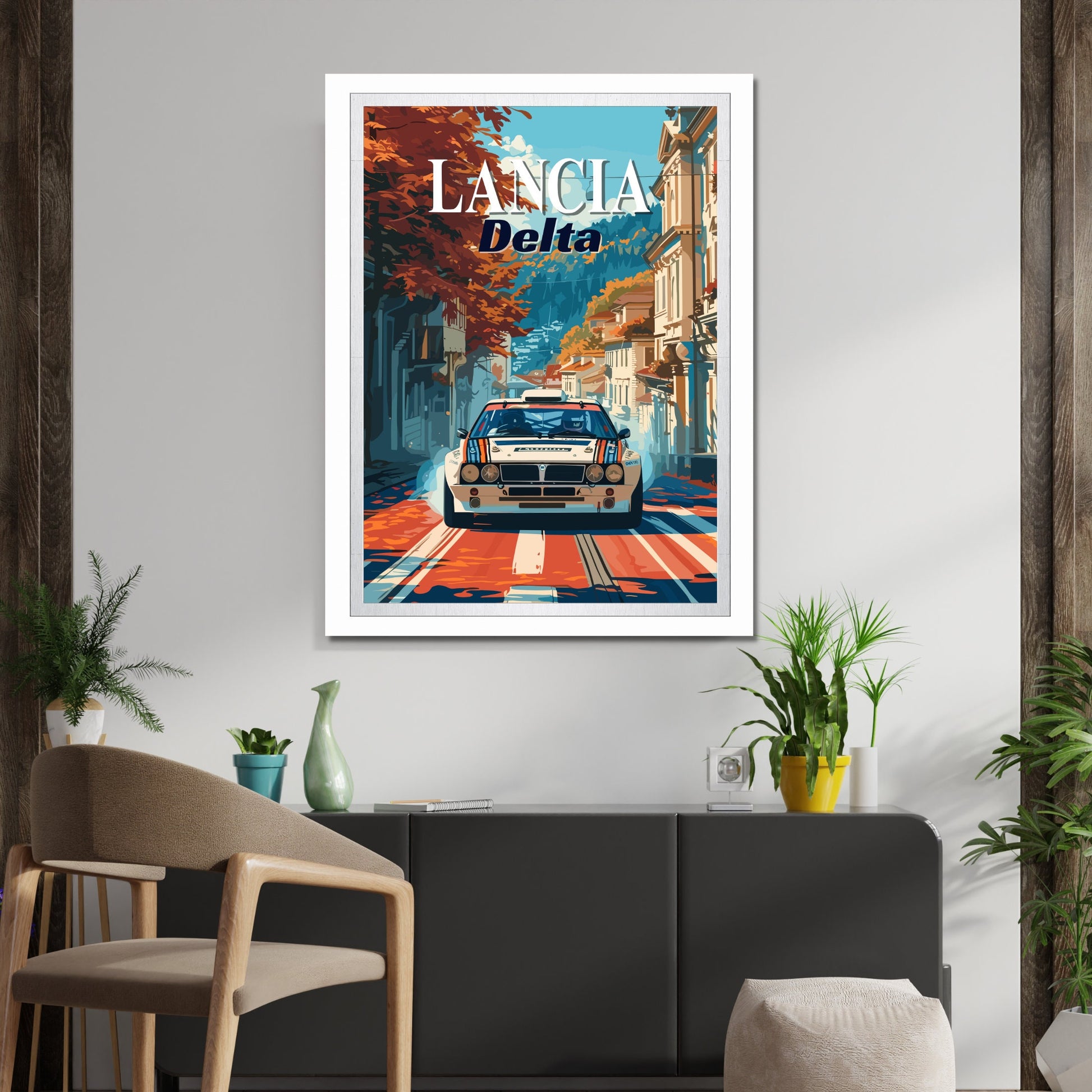 Lancia Delta Integrale Print, 1990s Car Print