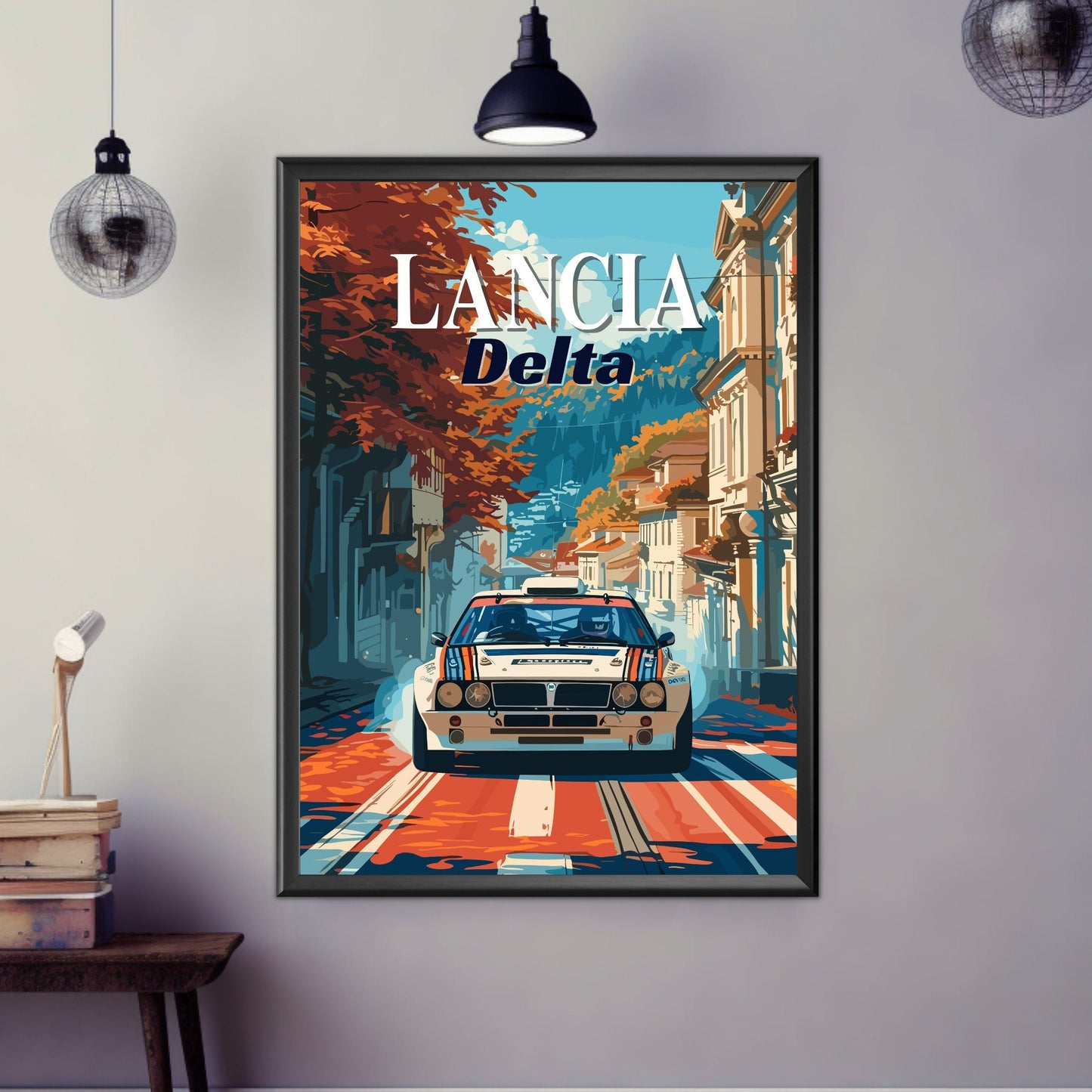 Lancia Delta Integrale Print, 1990s Car Print