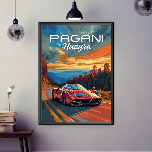 Pagani Huayra Print, Pagani Huayra Poster, Supercar print, Car Print, Car Poster, Car Art, Classic Car Print, 2010s Car Print