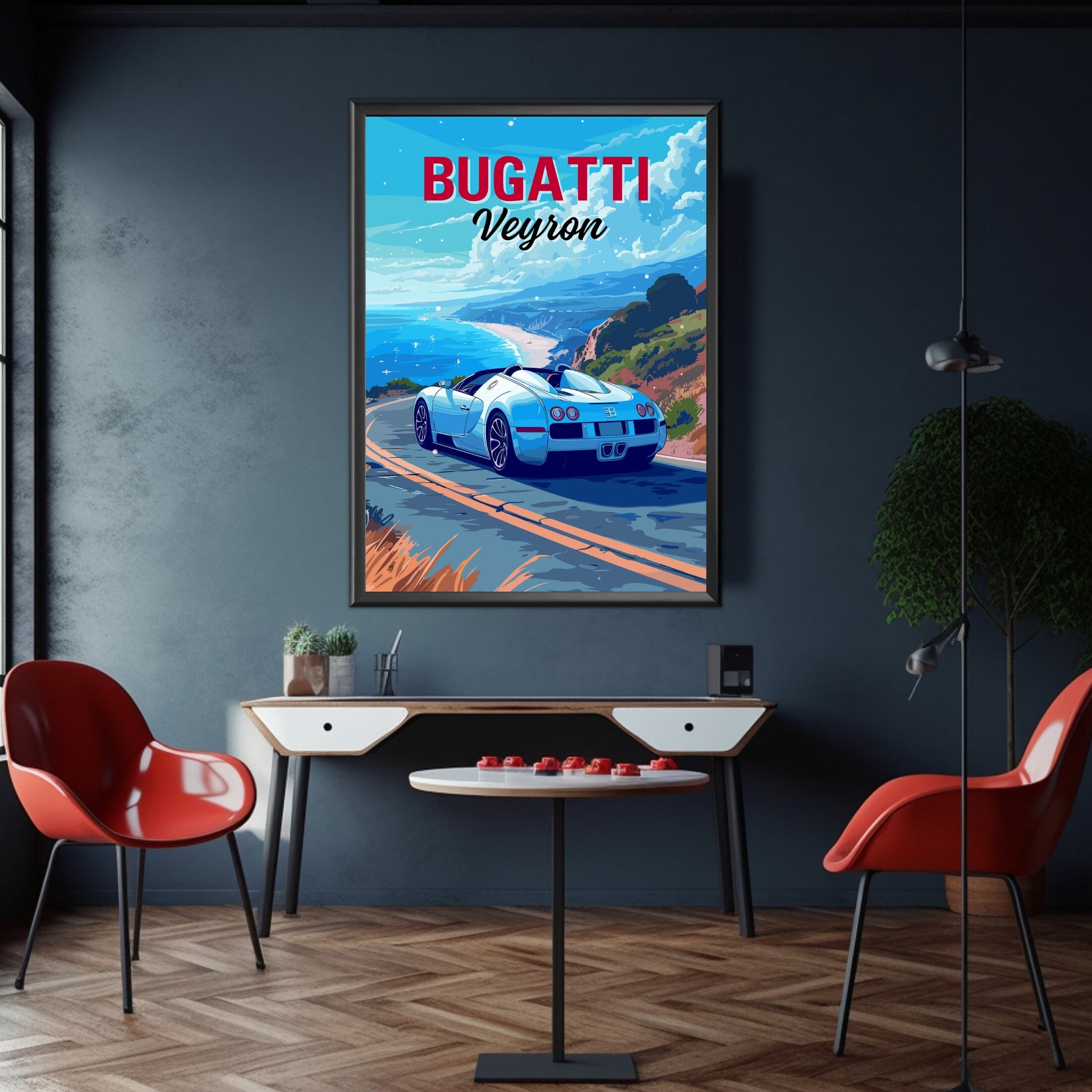 Bugatti Veyron Poster, Bugatti Veyron Print, 2000s Car Print, Supercar print, Car Print, Car Poster, Car Art, Classic Car Print,