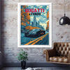 Bugatti Veyron Poster, Car Art, Classic Car, Bugatti Veyron Print, 2000s Car Print, Car Print, Car Poster, Supercar Print