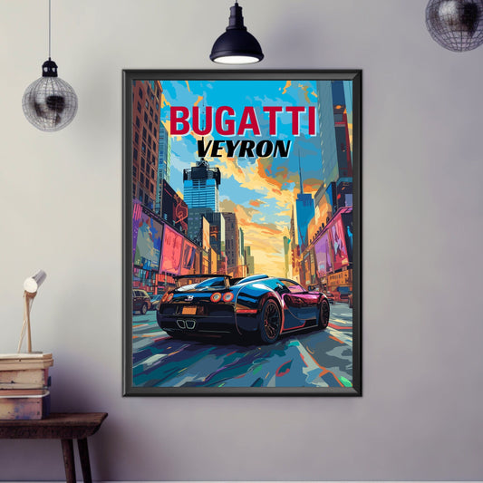 Bugatti Veyron Print, Bugatti Veyron Poster, Supercar print, Car Print, Car Poster, Car Art, Classic Car Print, 2000s Car Print