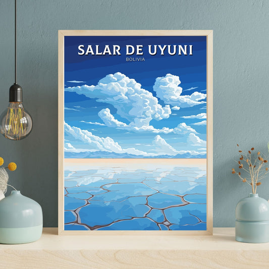 Salar de Uyuni Poster | Salar de Uyuni Illustration | Salar de Uyuni Wall Art | Salar de Uyuni Print | Bolivia Painting | ID 40