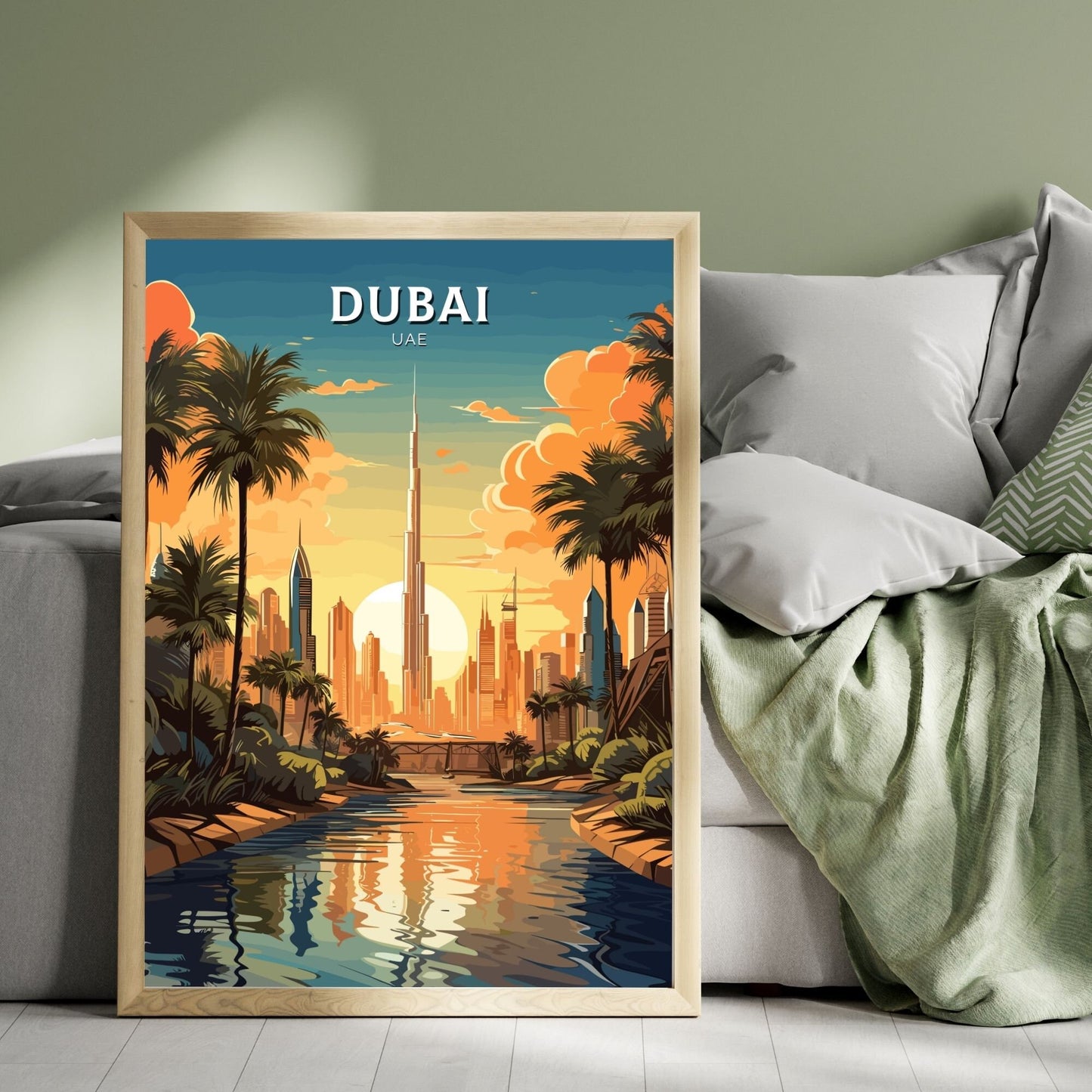 Dubai poster, Dubai Print | Burj Khalifa Poster | Burj Khalifa Dubai | Dubai Wall Art | Dubai UAE | Dubai Home Decor | ID 342