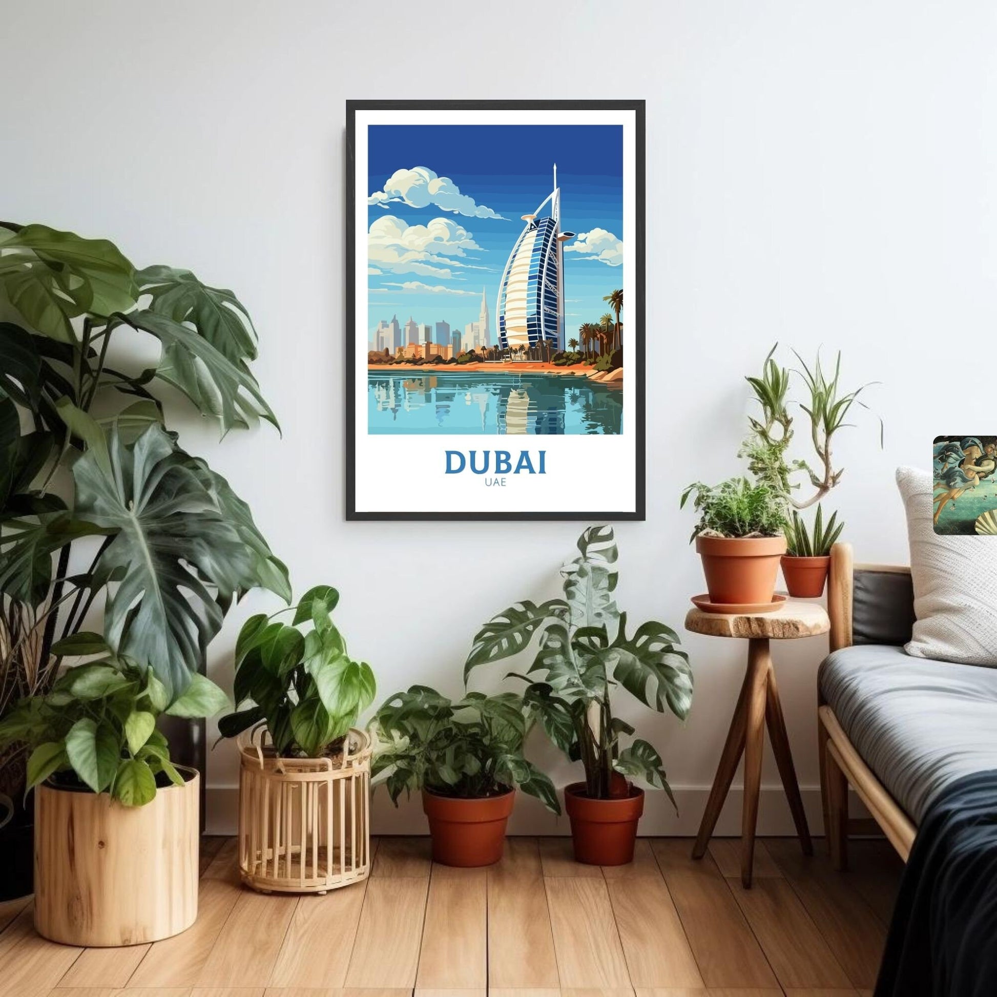 Dubai Poster | Dubai Print | Dubai Illustration | Dubai Wall Art | Dubai UAE | Dubai Home Decor | Burj al Arab Hotel Print | ID 158