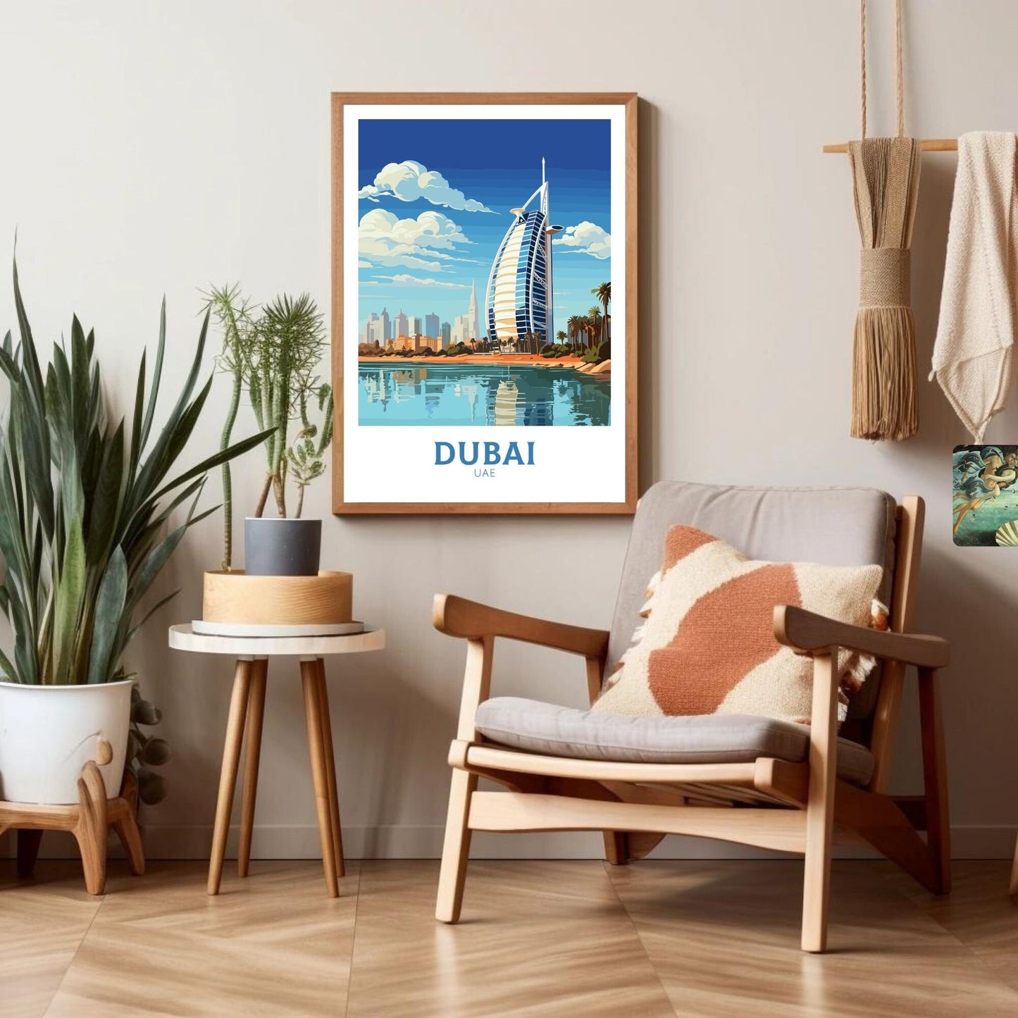 Dubai Poster | Dubai Print | Dubai Illustration | Dubai Wall Art | Dubai UAE | Dubai Home Decor | Burj al Arab Hotel Print | ID 158