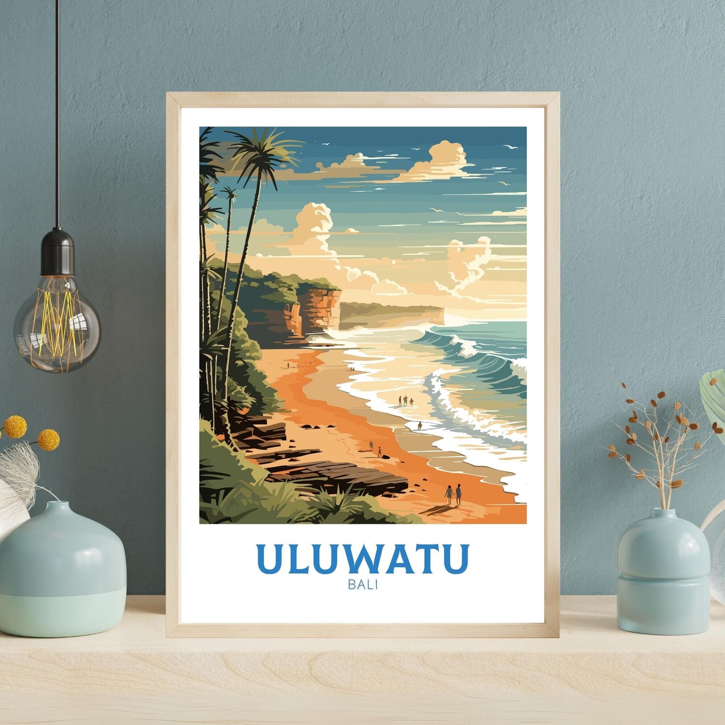 Uluwatu poster, Bali print