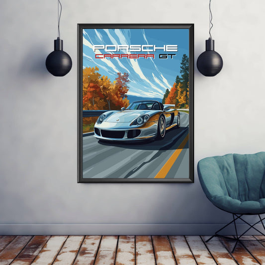 Porsche Carrera GT Print, 2000s Car Print, Porsche Carrera GT Poster, Supercar print, Car Print, Car Poster, Car Art, Classic Car Print