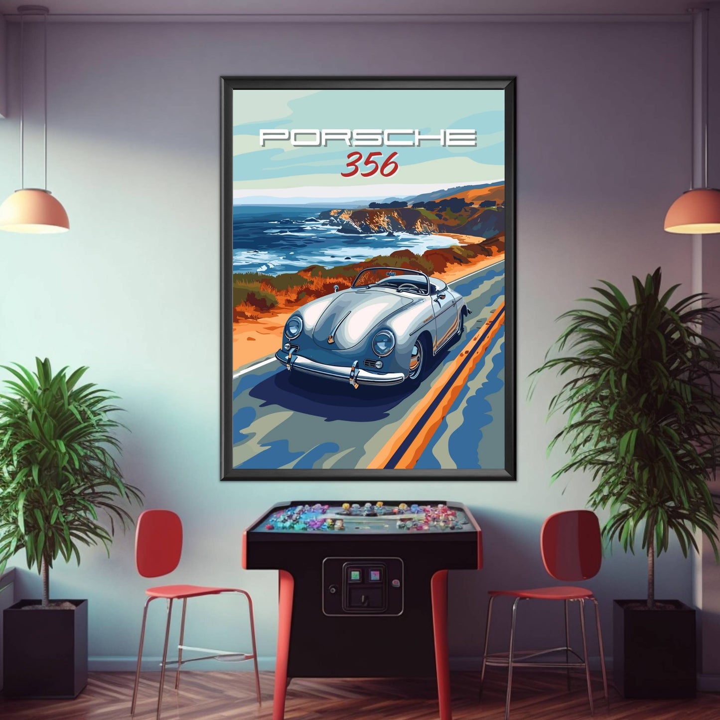 Porsche 356 Print, 1940s Supercar print