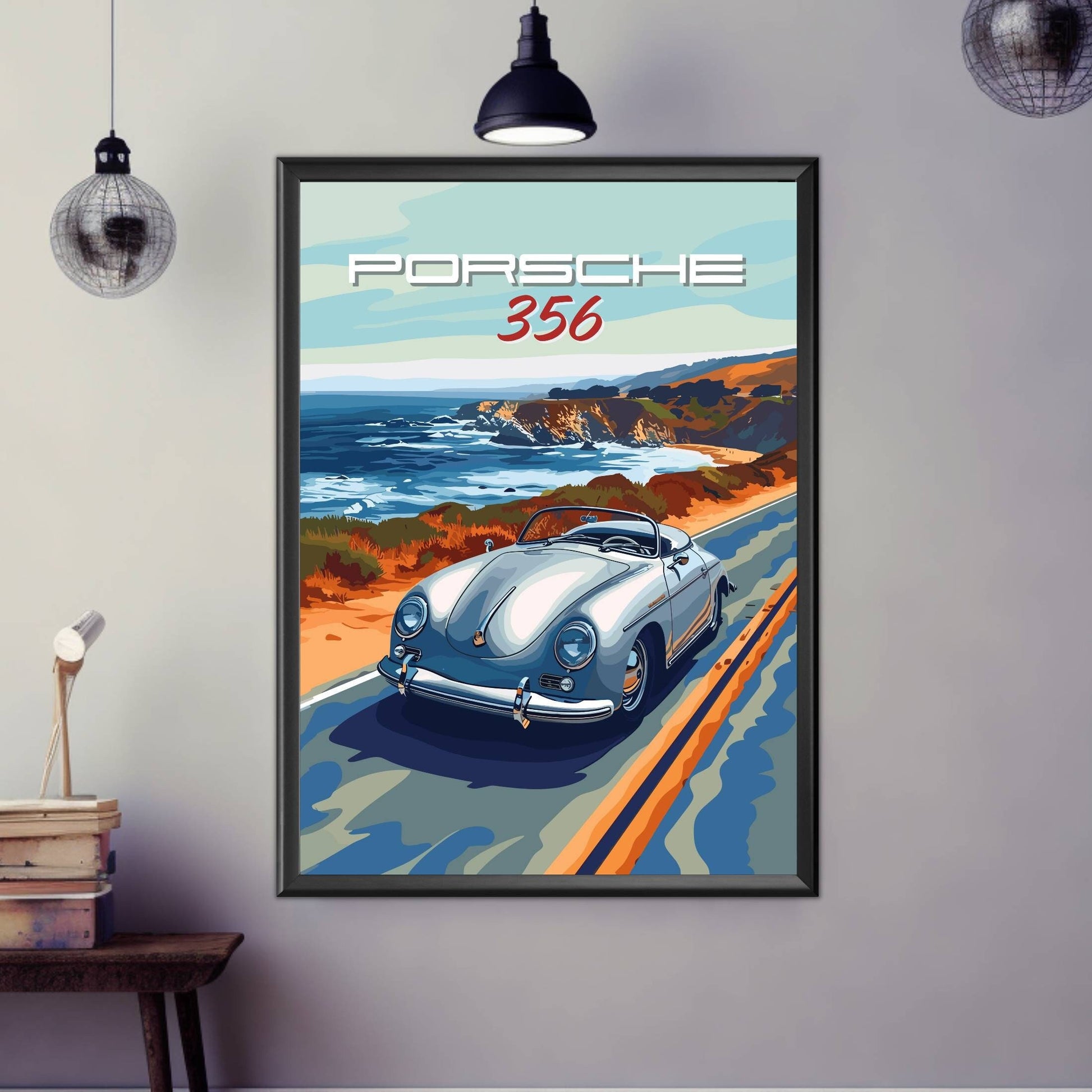 Porsche 356 Print, 1940s Supercar print