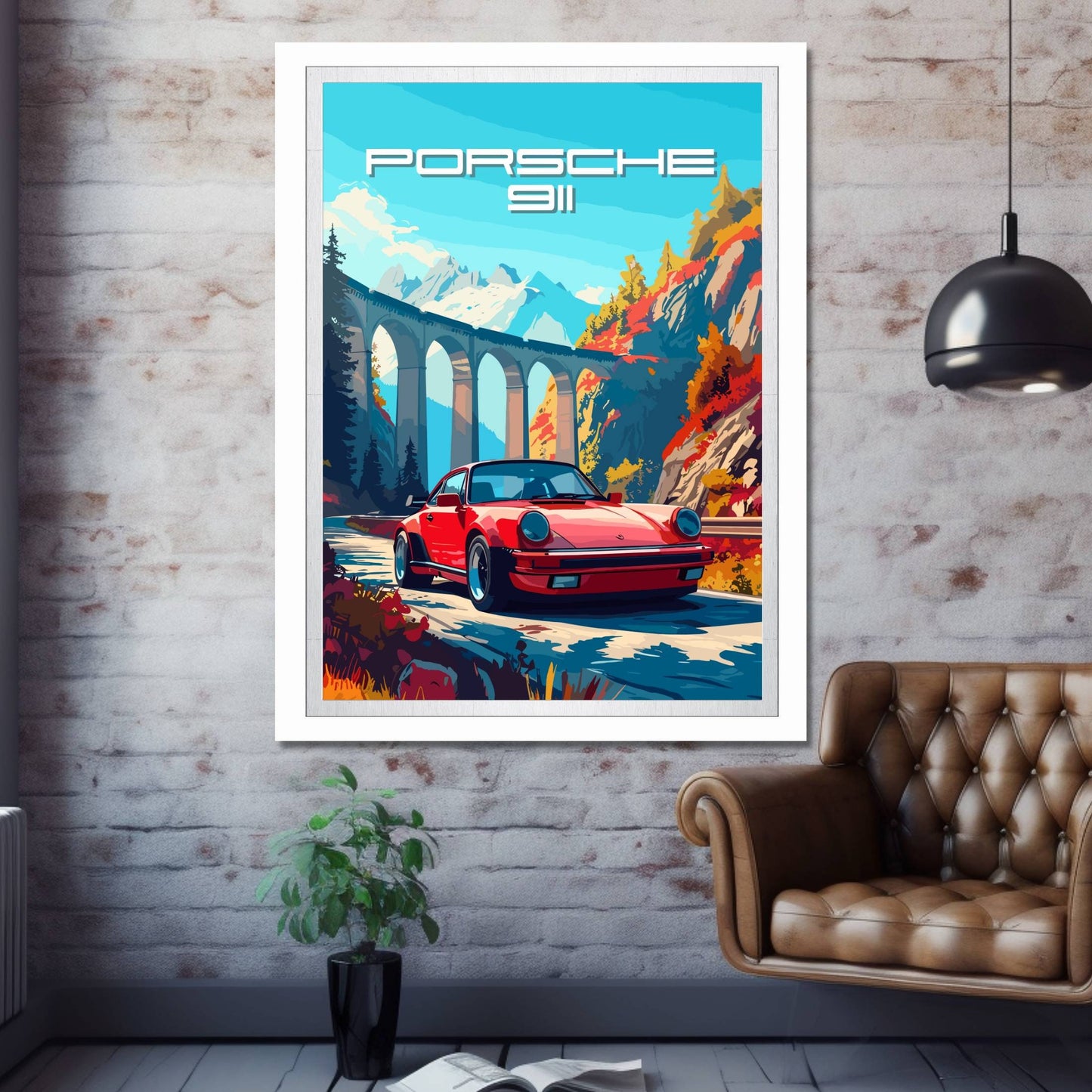 Porsche 911 Poster, 1980s