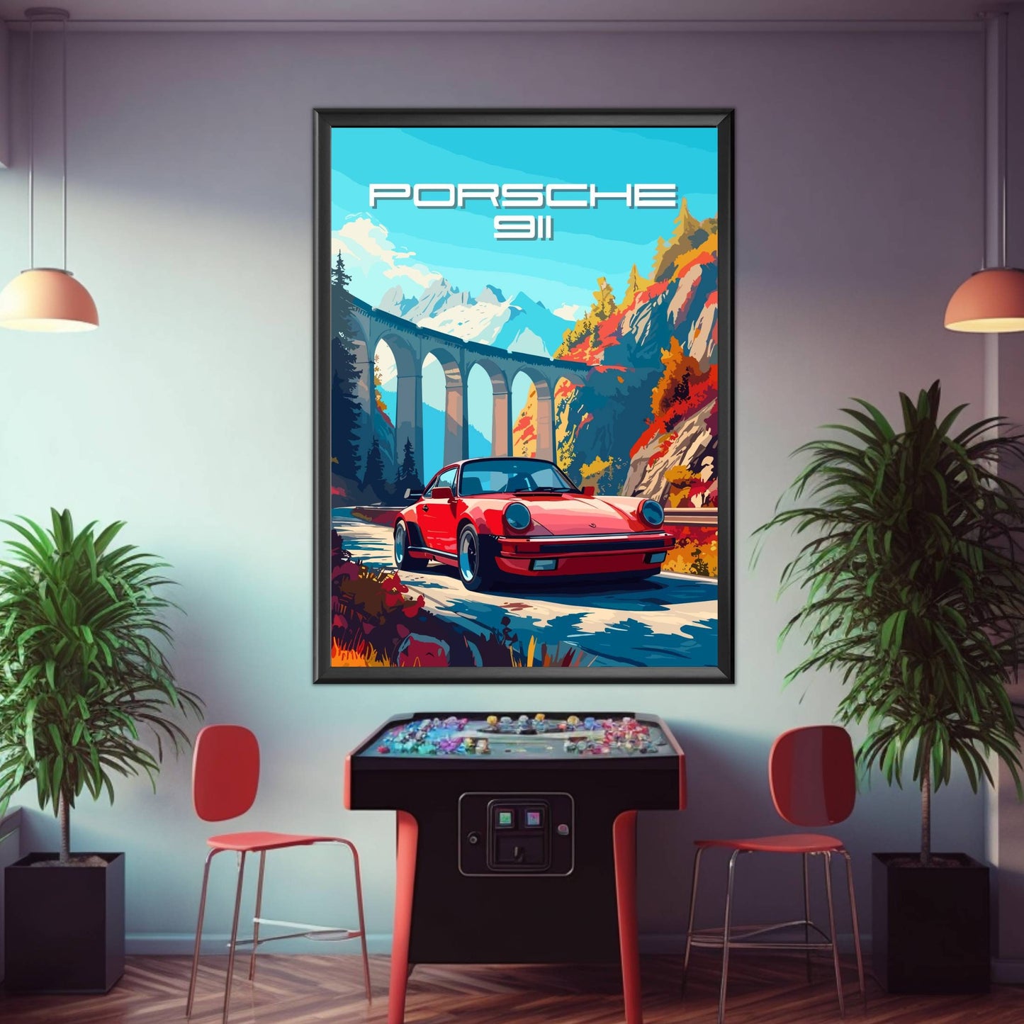 Porsche 911 Poster, 1980s