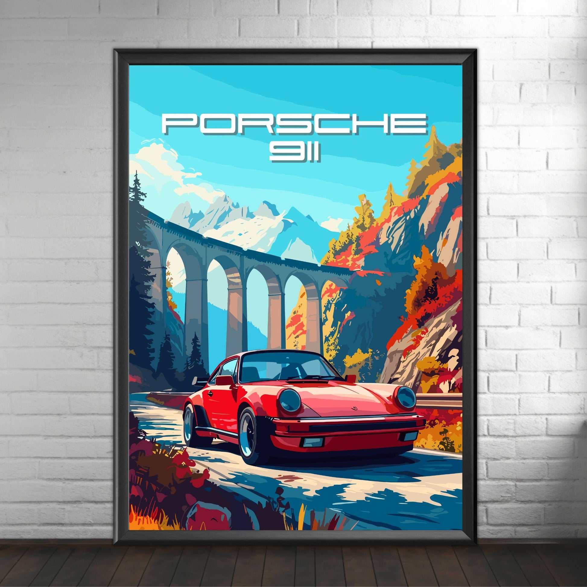 Porsche 911 Poster, 1980s