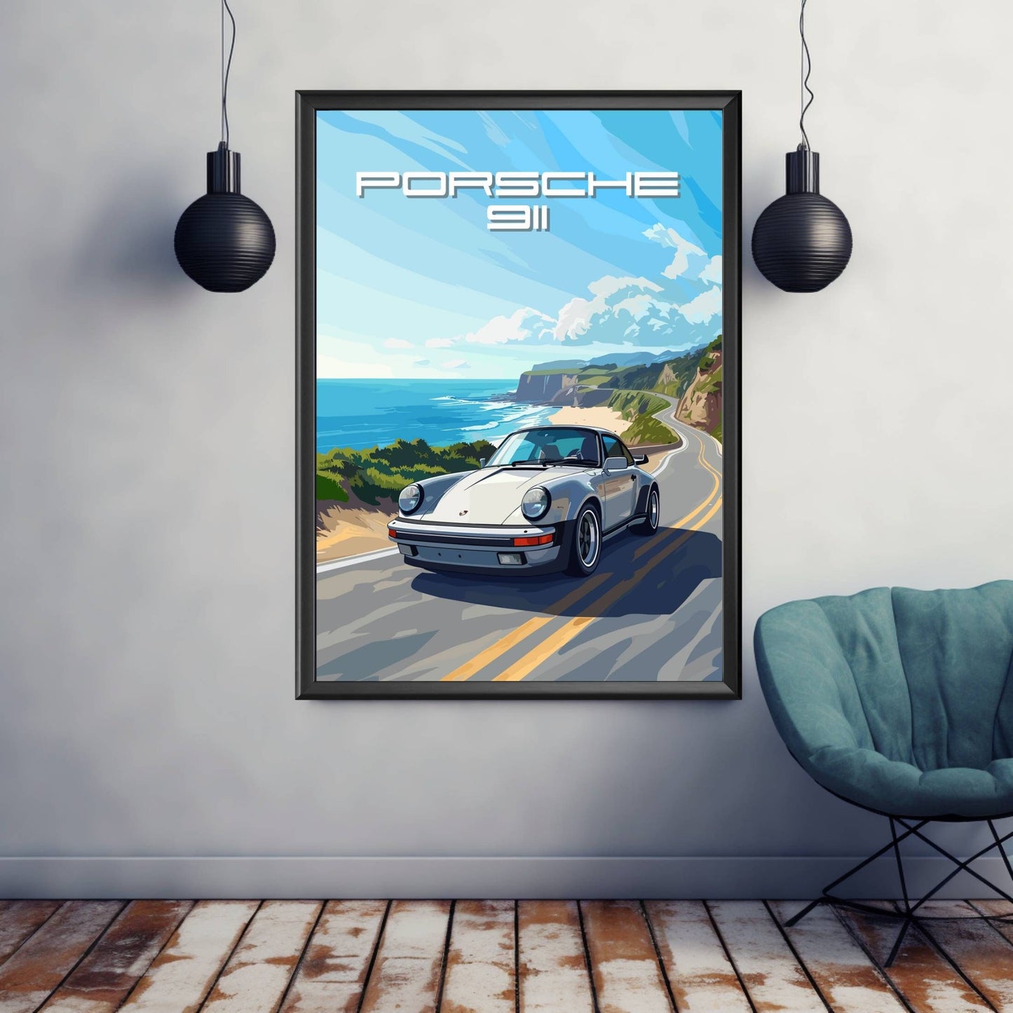 Porsche 911 Poster, 1980s