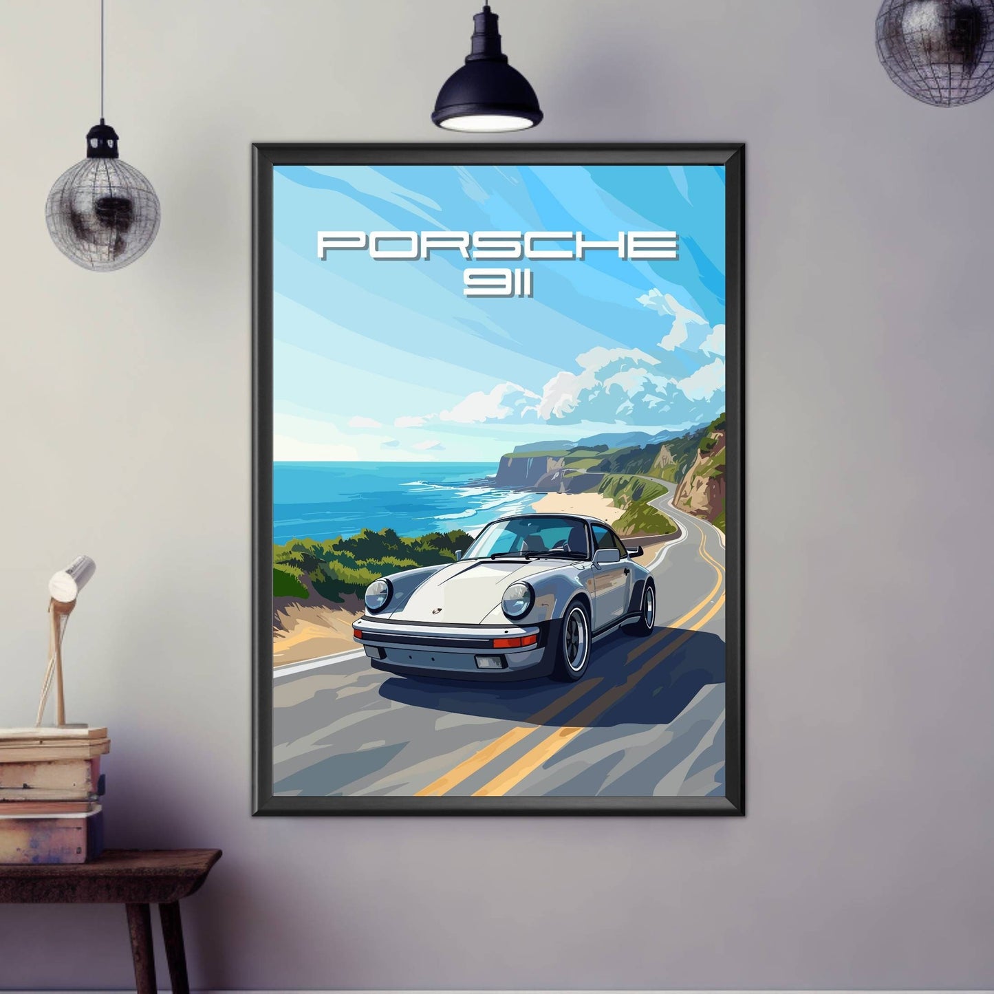 Porsche 911 Poster, 1980s