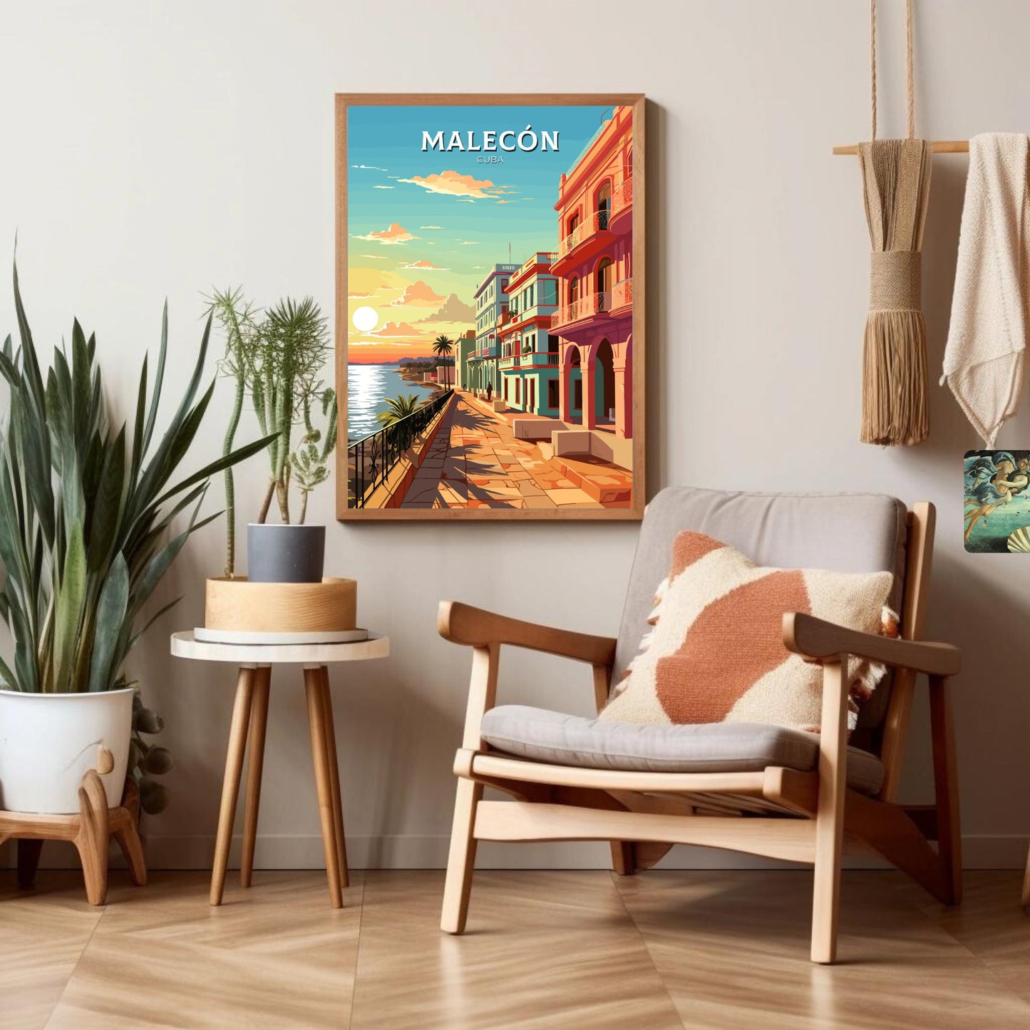 Malecón Cuba Travel Poster | Malecón Print | Havana Design | Havana Wall Art | Malecón Illustration | Malecón Poster | Cuba Art | ID 945