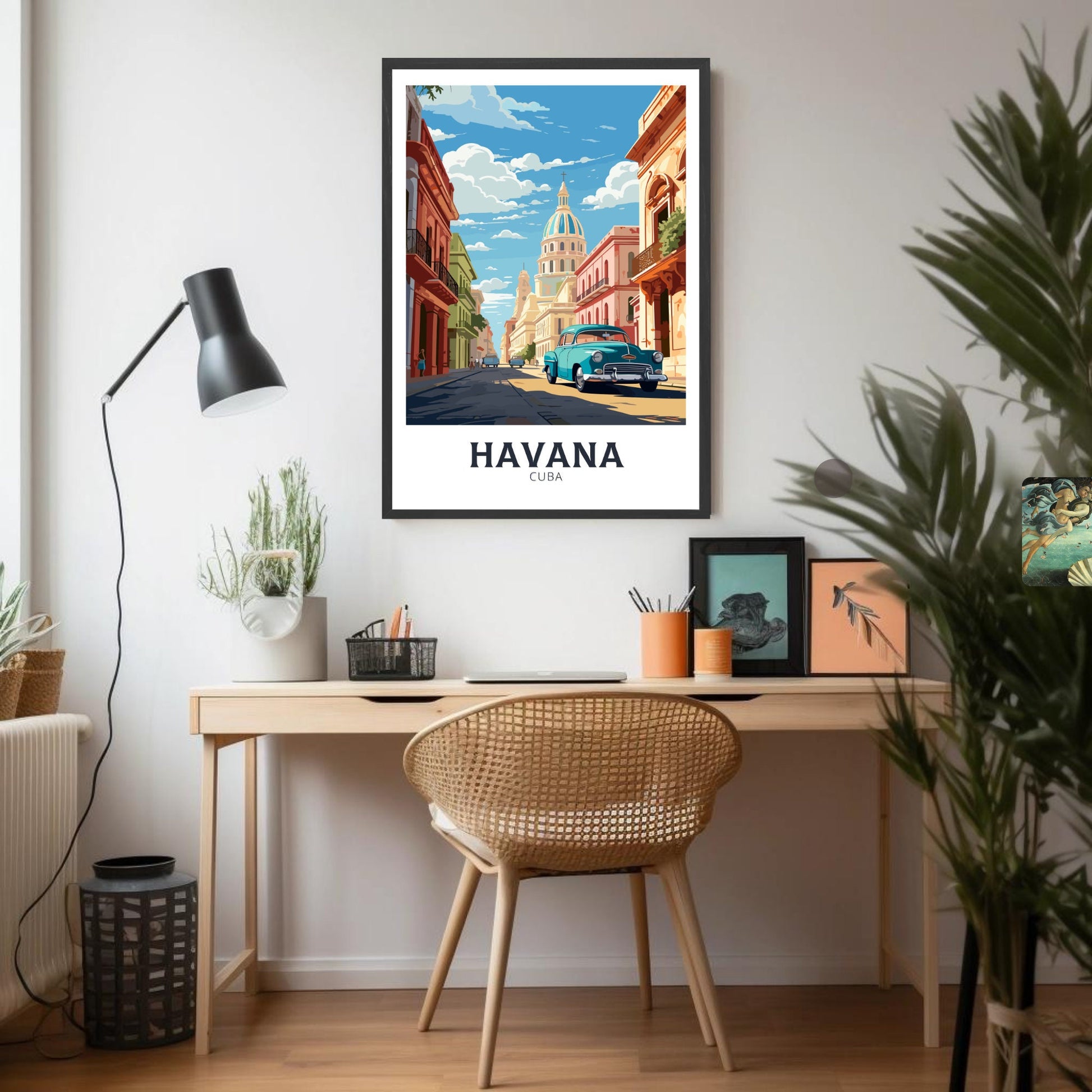 Havana Cuba Art Print | Havana Travel Poster | El Capitolio | Havana Wall Art | Havana Illustration | Havana Print | Cuba Print | ID 946