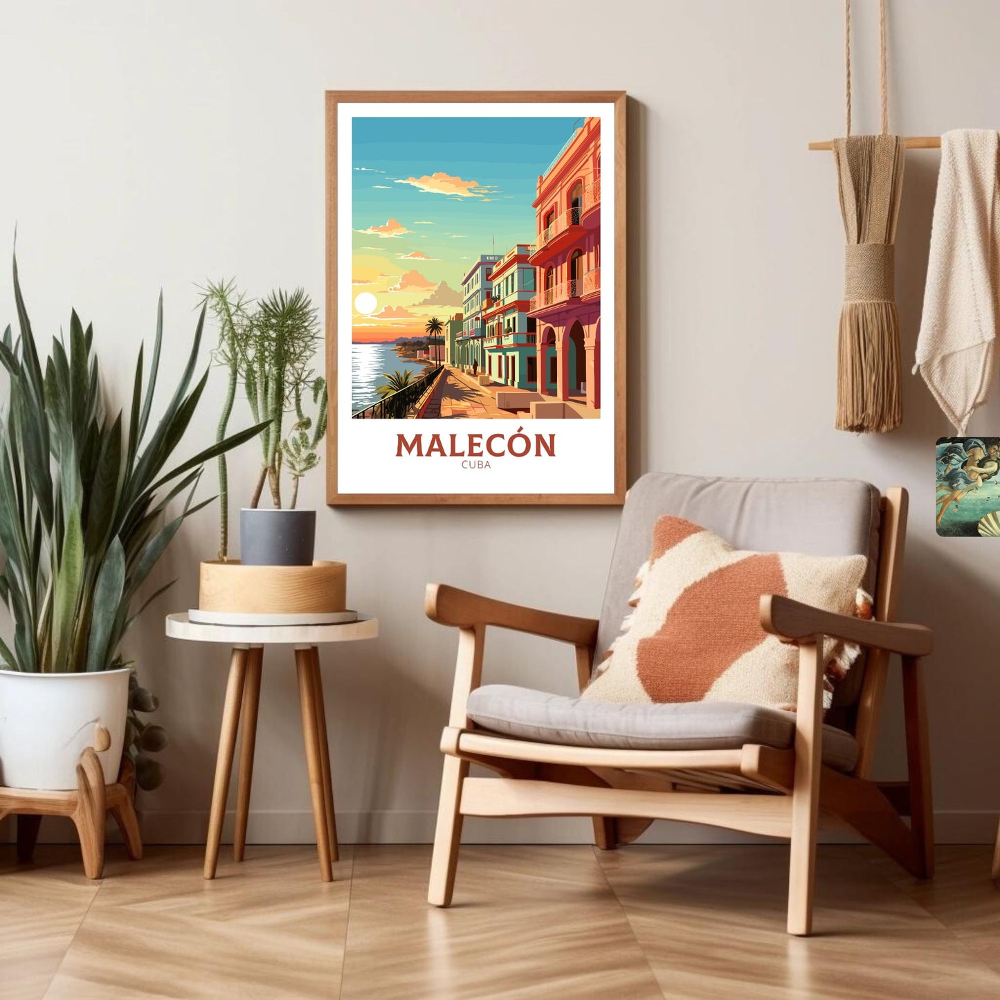 Malecón Cuba Travel Print | Malecón Poster | Havana Design | Havana Wall Art | Malecón Illustration | Malecón Print | Cuba Art | ID 947