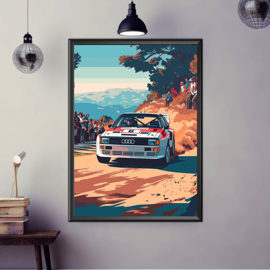 Audi Quattro S1 Print, Audi Quattro S1 Poster, 1980s Car, Classic Car Print, Rally Car Print, Car Print, Car Poster, Car Art