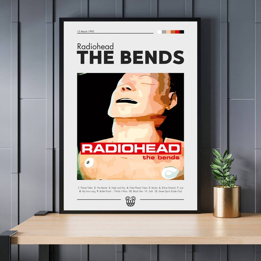 Radiohead Poster, Radiohead Print, Music Poster, Album Poster, Album Print, Digital Download, Music Art, Music Print, The Bends