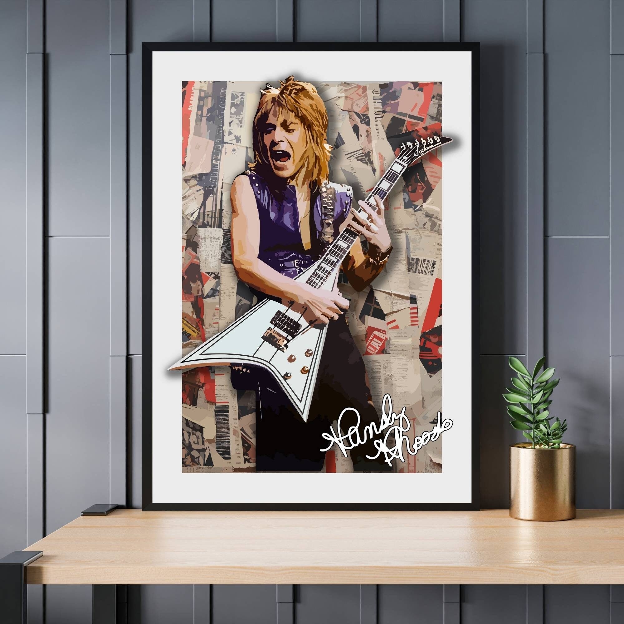 Randy Rhoads Poster, Music Art, Guitar Poster – BrightonPosters.com