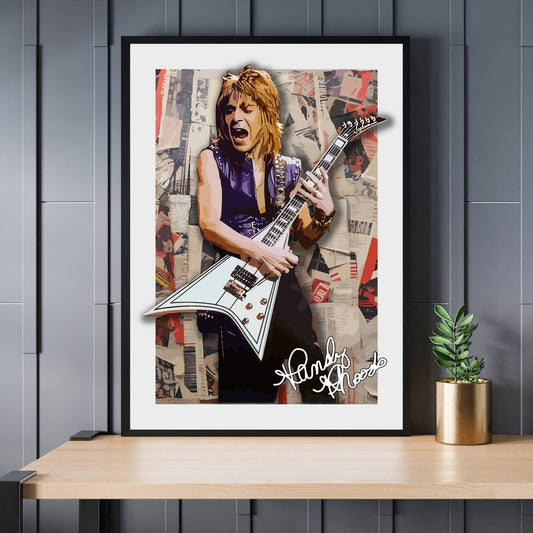 Randy Rhoads Poster, Music Poster, Guitar Print, Randy Rhoads Print, Digital Download, Music Art, Guitar Poster, Music Print