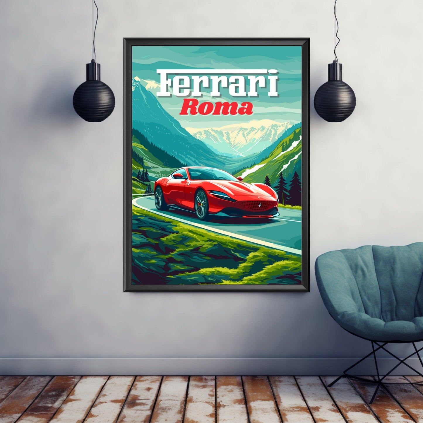 Ferrari Roma Poster