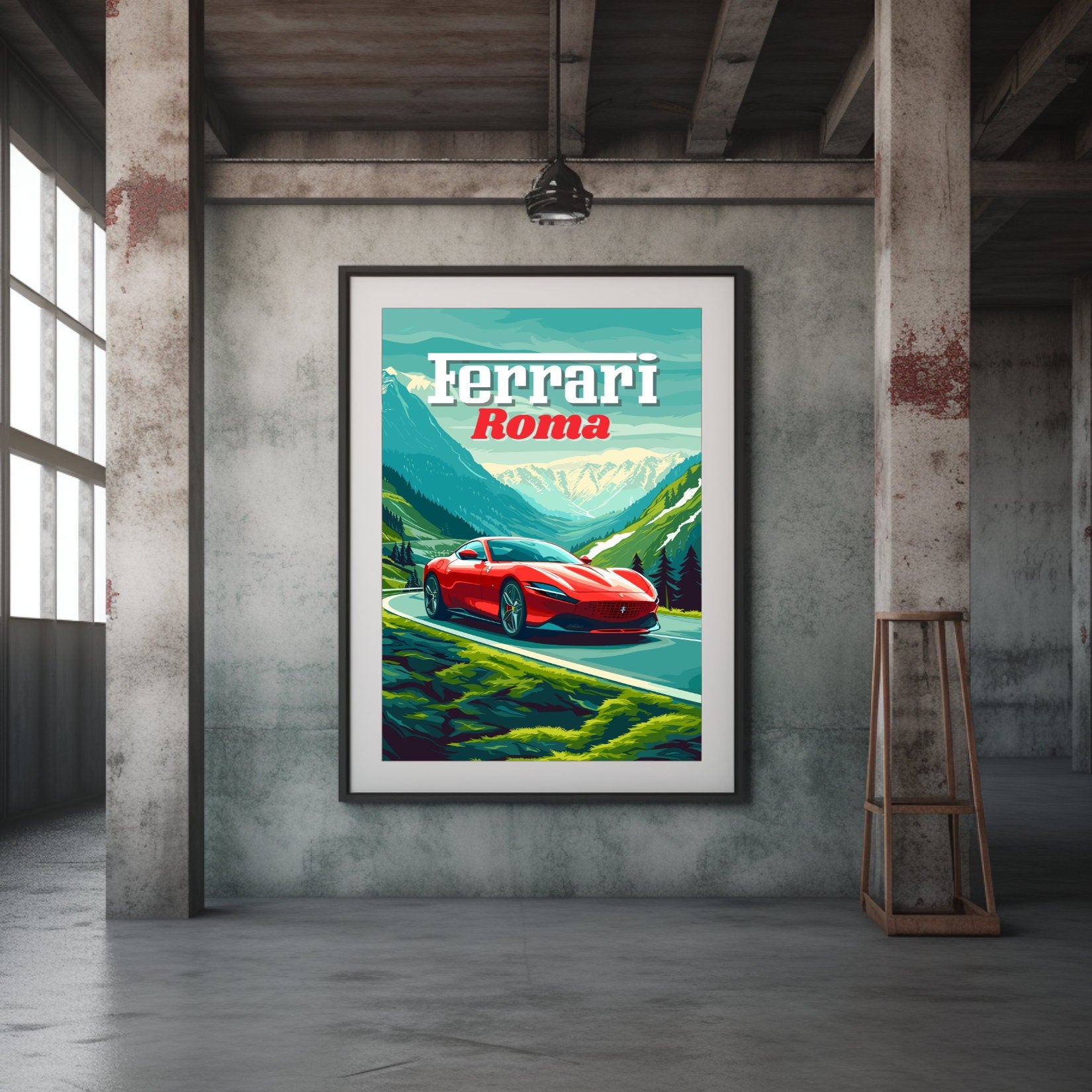 Ferrari Roma Poster