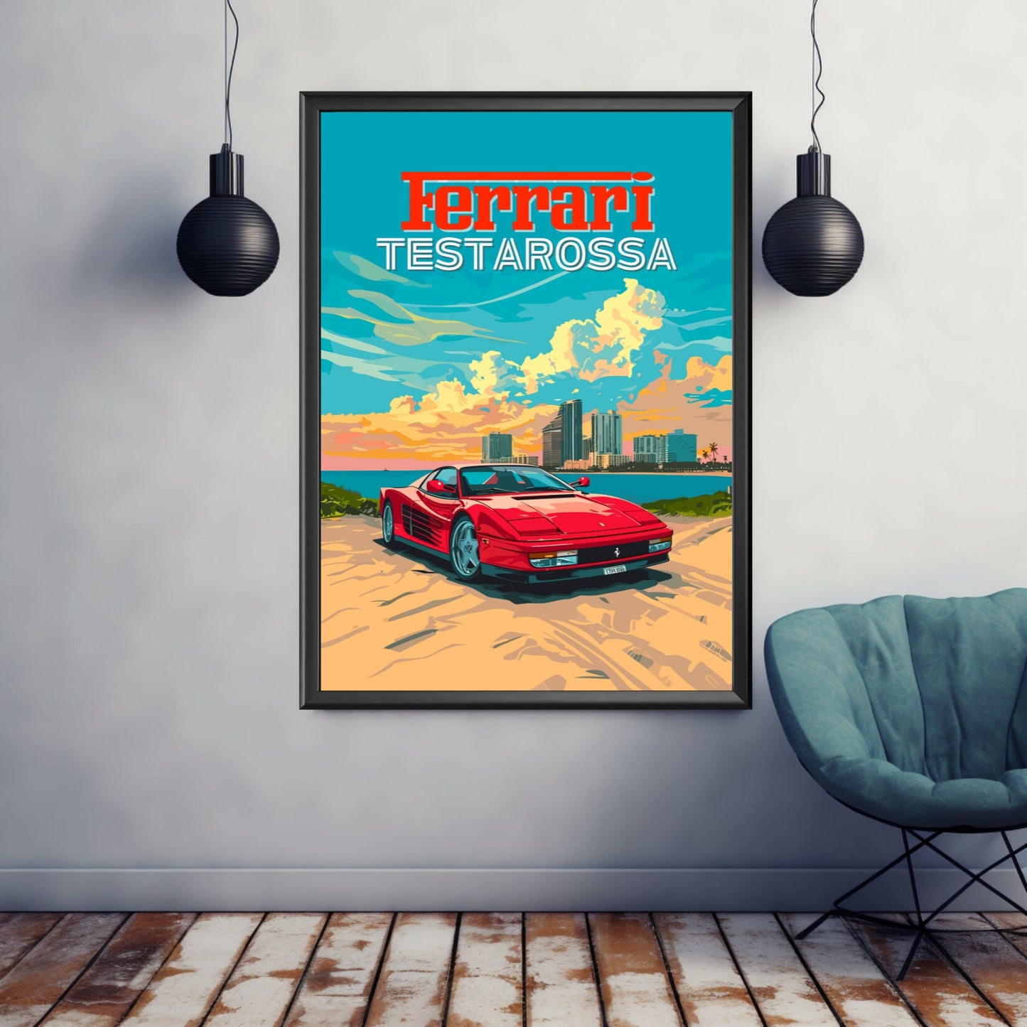 Ferrari Testarossa Poster