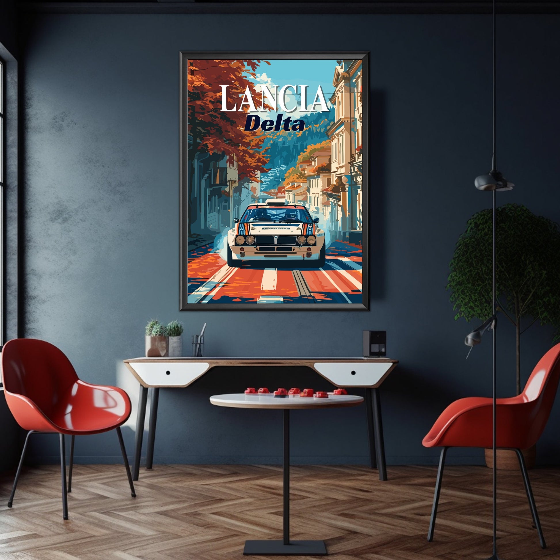 Lancia Delta Integrale Print, 1990s Car Print