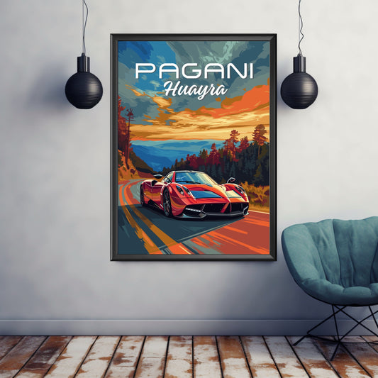 Pagani Huayra Print, Pagani Huayra Poster, Supercar print, Car Print, Car Poster, Car Art, Classic Car Print, 2010s Car Print