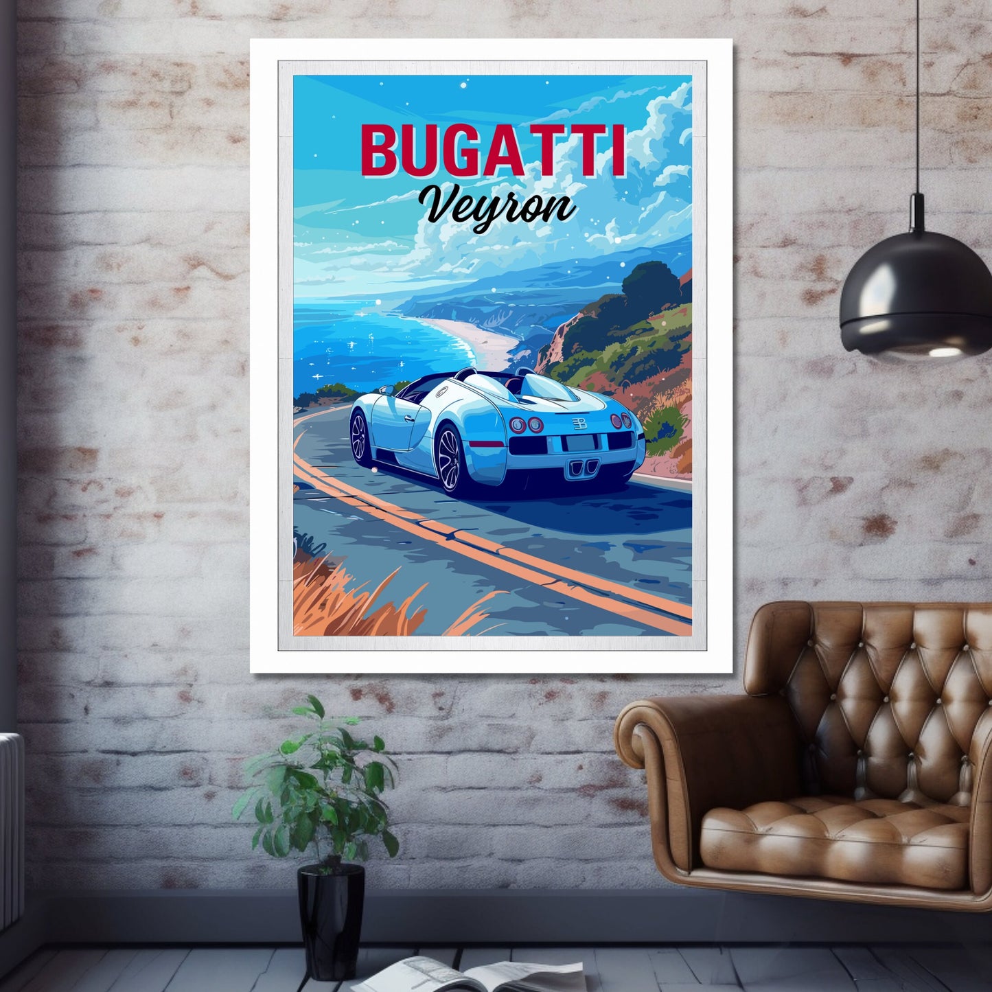 Bugatti Veyron Poster, Bugatti Veyron Print, 2000s Car Print, Supercar print, Car Print, Car Poster, Car Art, Classic Car Print,