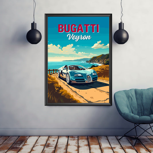 Bugatti Veyron Print, 2000s Car Print, Bugatti Veyron Poster, Car Art, Classic Car, Car Print, Car Poster, Supercar Print
