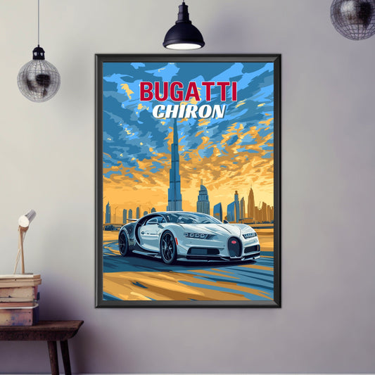 Bugatti Chiron Print, Bugatti Chiron Poster, Supercar print, Car Print, Car Poster, Car Art, Classic Car Print, 2010s Car Print