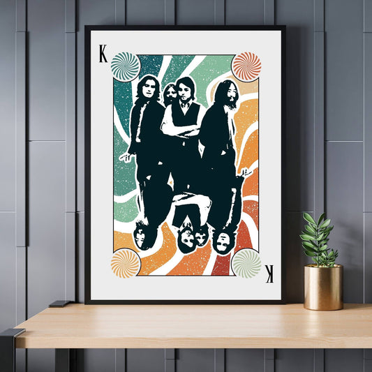 The Beatles Print, Music Poster, Music Art, The Beatles Poster, Music Print, Deck of Cards, Psychedelic Rock, 60s Retro Poster