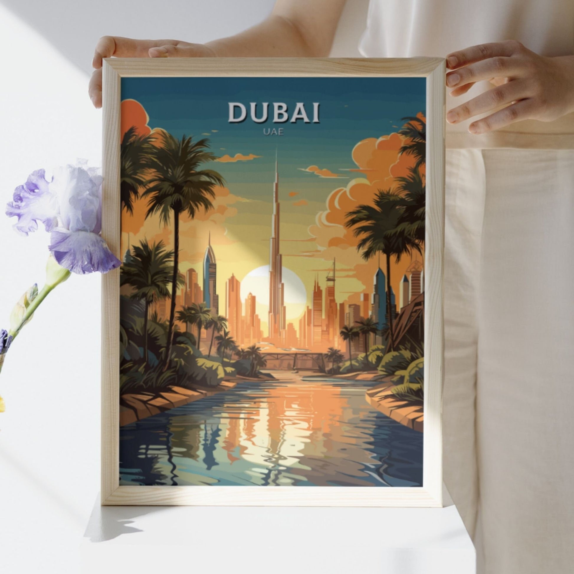 Dubai poster, Dubai Print | Burj Khalifa Poster | Burj Khalifa Dubai | Dubai Wall Art | Dubai UAE | Dubai Home Decor | ID 342